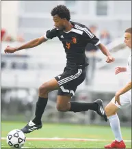  ?? Michael Cummo / Hearst Connecticu­t Media ?? Stamford forward Kenly Lalanne is one of the boys soccer players to watch this season.