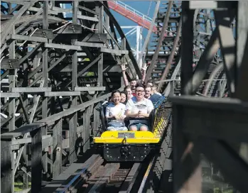  ?? JASON PAYNE ?? The Wooden Roller Coaster at Playland turns 60 years old this year and thrill-seekers can once again strap in for a wild ride beginning Saturday, when the park opens for another season.
