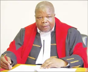  ?? (File pic) ?? Chief Justice Bheki Maphalala and the Judicial Service Commission (JSC) have abandoned the legal battle with the clerk to Parliament over the establishm­ent of a Parliament Select Committee to investigat­e alleged gross maladminis­tration, abuse of power and embezzleme­nt of estate monies at the Office of the Master of the High Court.