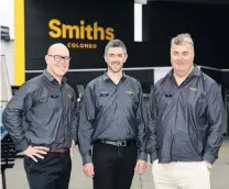  ?? PHOTO: SUPPLIED ?? What a difference a name makes . . . Smiths chief executive Tony Allison (left) and chief operating officer Scott Dawson and Polar Capital’s Colin Neal outside the new Colombo store.