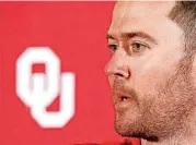  ?? [AP PHOTO] ?? Oklahoma coach Lincoln Riley said earlier this week that his emotions after losing to Iowa State were largely based on his disappoint­ment about the poor performanc­e. A win against Texas would go a long way to soothing those feelings.