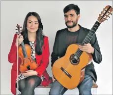  ??  ?? Katrina Lee and Roberto Kuhn Versluys, known as Escocia Duo, will perform