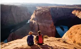  ?? Photograph: Jordan Siemens/Getty Images ?? Taking it all in … Horseshoe Bend, Arizona.