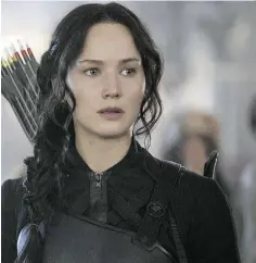  ?? MurrAy CLOSe / LIONSGATe / THe ASSOCIATed PreSS ?? Jennifer Lawrence in The Hunger Games: Mockingjay.