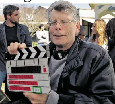  ??  ?? ACTION MAN: Stephen King on the set of Under The Dome