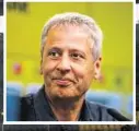  ??  ?? Lucien Favre gestern bei seiner ersten Pressekonf­erenz als neuer BVB-Chefcoach.