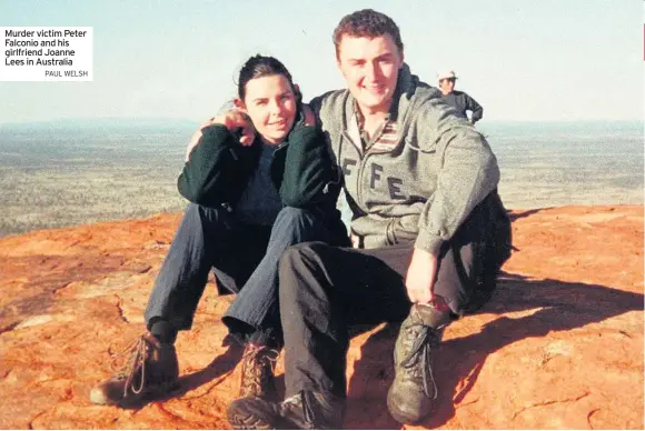  ??  ?? Murder victim Peter Falconio and his girlfriend Joanne Lees in Australia
PAUL WELSH