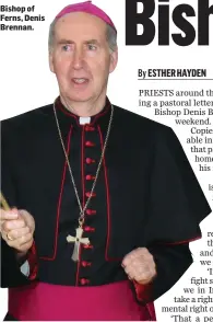  ??  ?? Bishop of Ferns, Denis Brennan.