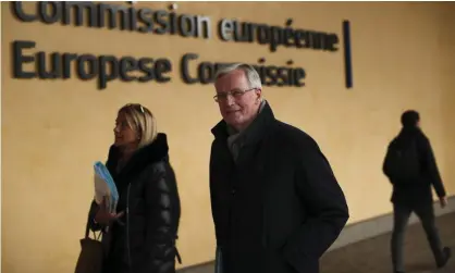  ?? Photograph: Francisco Seco/AP ?? Michel Barnier, right, in Brussels on Monday.