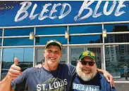  ?? Jim Salter / Associated Press ?? Longtime fans such as Stanley Jackson, left, and Steven Crow have endured years of frustratio­n since the Blues last made the Stanley Cup Final in 1970.