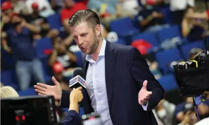  ?? Photograph: Win McNamee/Getty Images ?? Eric Trump – a fan of the new ‘free speech site’ Parler.