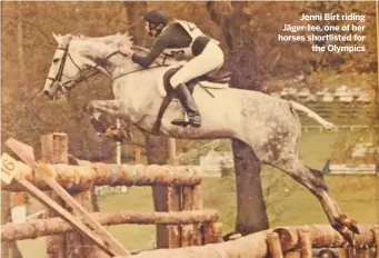  ??  ?? Jenni Birt riding Jäger-tee, one of her horses shortliste­d for the Olympics