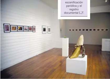  ?? DIANA MÉNDEZ. ?? El banano emplumado (1973), de Victoria Cabezas, está en el salón principal de TEOR/éTica.