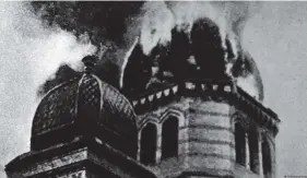  ?? ?? La synagogue d'Eberswalde à Berlin est l'une de celle qui a été incendiée dans la nuit du 9 novembre 1938
Image : UIG/ImagoImage­s
