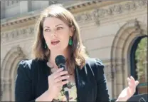  ??  ?? Australian Green party Sen. Sarah Hanson- Young says her country’s system of mandatory refugee detention has been detrimenta­l to the health of asylum seekers.