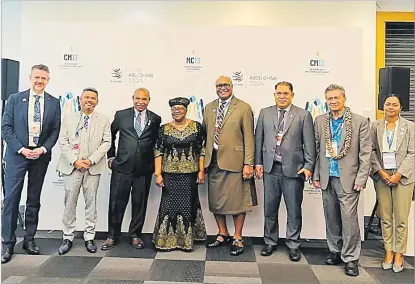  ?? Picture: MINISTRY OF TRADE ?? WTO director-general Ngozi Okonjo-Iweala with Pacific ministers at the 13th WTO Ministers Conference (MC13) in Abu Dhabi, UAE.