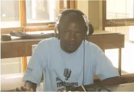  ?? ?? David Makacha during MISA Zimbabwe internship in 2010