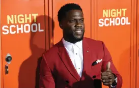  ?? Bild: CHRIS PIZZELLO ?? TUMMEN NER. Kevin Hart hoppar av programled­arjobbet.