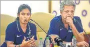  ?? PTI ?? ▪ Indian women's ODI captain Mithali Raj with coach WV Raman.
