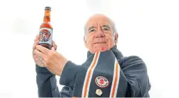  ??  ?? Denis McGurk hopes the beer will help Dundee United fans celebrate the club’s Championsh­ip success.