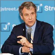  ?? MICHAEL BROCHSTEIN / SIPA USA ?? Sen. Sherrod Brown, seen as a possible presidenti­al candidate for the Democrats in 2020, won re-election in Ohio.