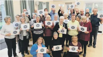  ?? PICTURE: KATE SHEMILT KS190055-3 ?? Members of the Worthing and Washington support group celebratin­g the 50th anniversar­y of Parkinson’s UK