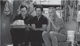  ?? MIKE YARISH/NETFLIX ?? Bob Saget, from left, John Stamos and Dave Coulier returned for the “Full House” reboot, “Fuller House,” which premiered more than 20 years after the original sitcom ended.