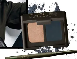  ??  ?? What’s the theme behind the Charlotte Gainsbourg for Nars collection? The stuff I need in my bag, what I hope to buy, and my favourite colours: army green, dark grey and dark blue.