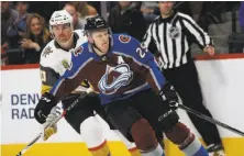  ?? David Zalubowski / Associated Press ?? Nathan MacKinnon led the surprising Avalanche with 39 goals and 58 assists, finishing fifth in the NHL in scoring.