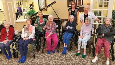  ??  ?? Happy ending: Members of La Vita Bella nursing home pose after their rescue