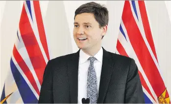  ?? NICK PROCAYLO ?? Attorney General David Eby says the NDP’s political donations bill, which includes a new public subsidy, was “the subject of discussion and consultati­on on principles” with the B.C. Greens.