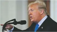  ??  ?? President Donald Trump speaks during a news conference Wednesday in the East Room of the White House in Washington. Trump threatened to go after House Democrats who try to investigat­e him.