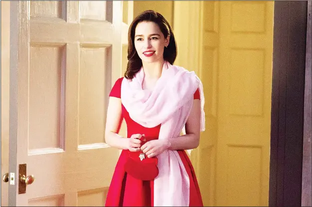  ?? (AP) ?? This image released by Warner Bros Entertainm­ent shows Emilia Clarke in a scene from ‘Me Before You’.