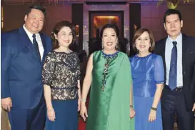  ??  ?? (From left) Charlie and Susan Liu, Rosemarie Ong with Nancy and Frederick Yap.