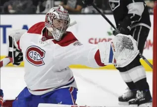  ?? ASSOCIATED PRESS FILE PHOTO ?? Carey Price will soon be the highest-paid goaltender in the National Hockey League.