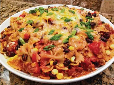  ?? ?? Thursday’s Easy Mexican Pasta.