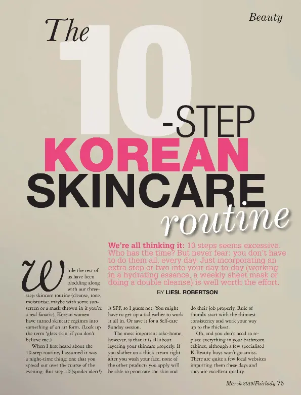 The 10 Step Korean Beauty Routine Pressreader