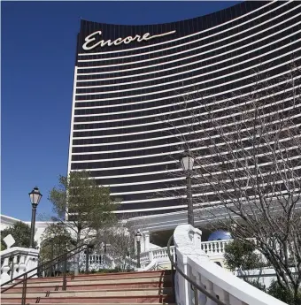  ?? BOSTON HERALD FILE ?? PLACE YOUR BET ON REOPENING: Encore Boston Harbor will stay closed until ‘at least’ June 1 due to the coronaviru­s.