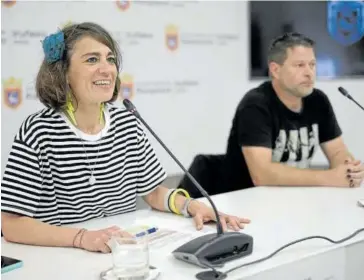  ?? Foto: Unai Beroiz ?? Maider Beloki y Fernando Fernández Garayoa, ayer en rueda de prensa.