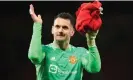  ?? Photograph: Robbie Jay Barratt/AMA/Get- ?? Tom Heaton made his Manchester United debut against Young Boys in the Champions League last December.