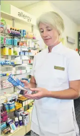  ??  ?? Soothing congestion . . . Cromwell Pharmacy owner Jackie Hamilton is expanding the concern to a second site in town due to booming business.