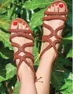  ??  ?? Braided strap sandals, £39, charlesand­keith.com