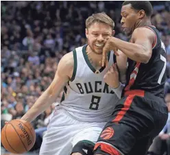  ?? MARK HOFFMAN / MILWAUKEE JOURNAL SENTINEL ?? Matthew Dellavedov­a’s addition as a free agent provided the Bucks with toughness.