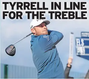  ??  ?? GOLD TY: Tyrrell Hatton is one shot clear of the field after shooting a 66 at St Andrews yesterday