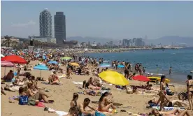  ?? Photograph: Anadolu Agency/Getty ?? Tourists have been flocking to Barcelona again.