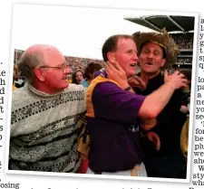  ?? ?? Joy: Supporters congratula­te Tom Dempsey after Wexford’s 1997 Leinster SHC final win