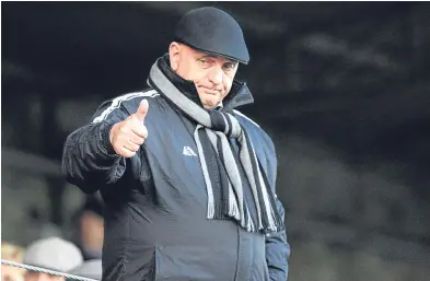  ??  ?? Arbroath boss Dick Campbell was impressed by the performanc­e against Ayr United.