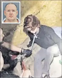  ??  ?? NIGHTMARE: Police free Kala Brown, who was chained in a shipping container by Todd Kohlhepp (inset).