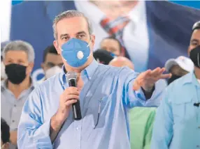  ??  ?? Luis Abinader, candidato presidenci­al del PRM.