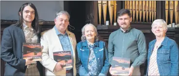  ?? ?? Owen O’Keefe (second from right) with members of the Power family at the launch of ‘The Blackwater’. L-r: Seán Power, son of the author, Bill Power and his wife Kathryn, and far right, his sister, Mary Sherlock.